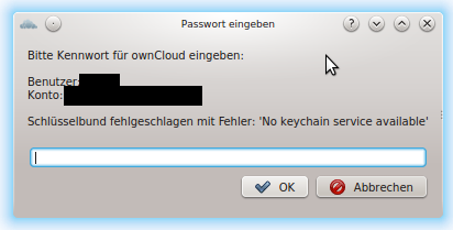 Das korrekte Owncloud Anmeldefenster. Das korrekte Owncloud Anmeldefenster.